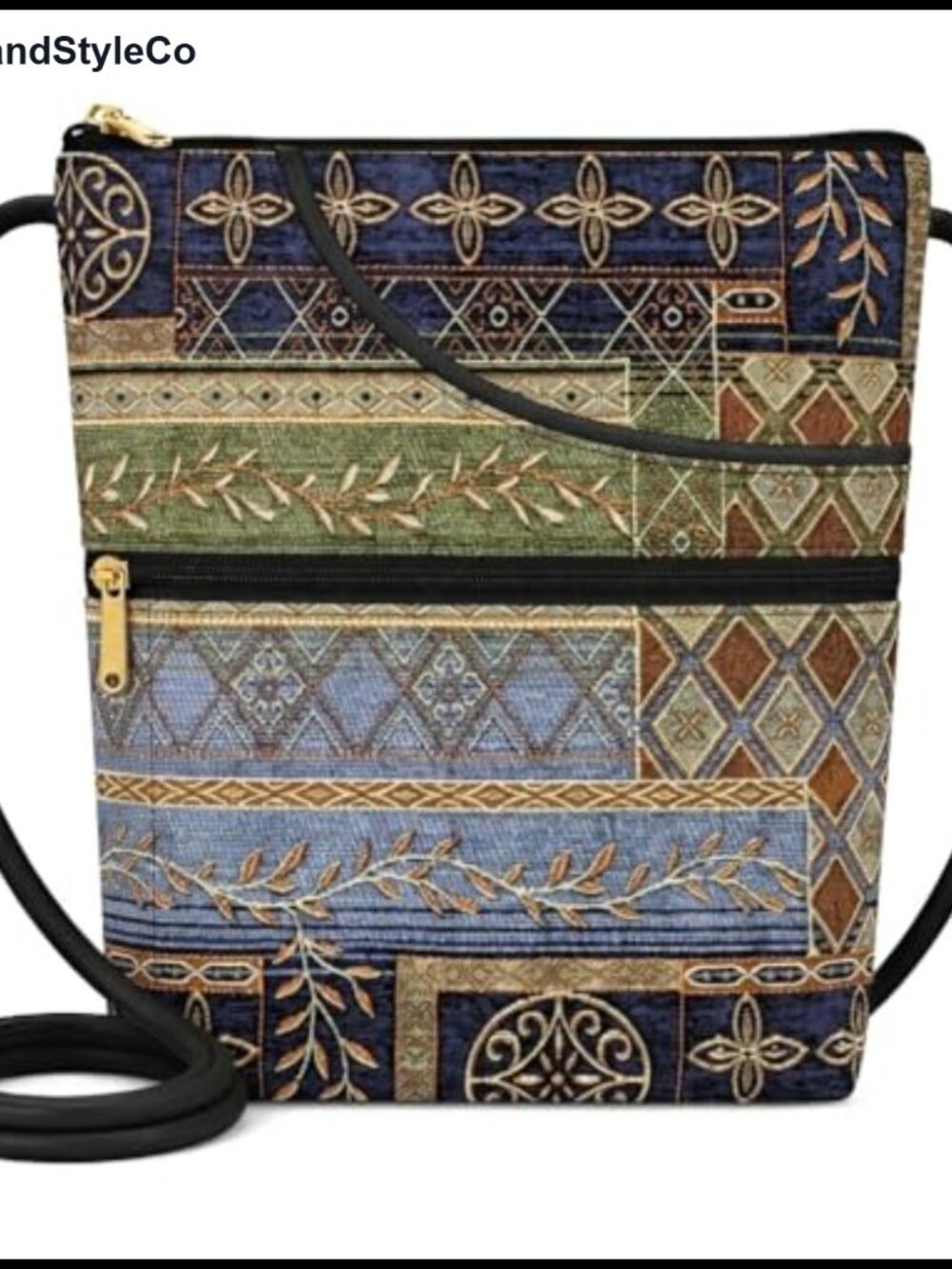 Handmade Tapestry Crossbody Purse Adjustable Cord Clutch Shoulder Bag